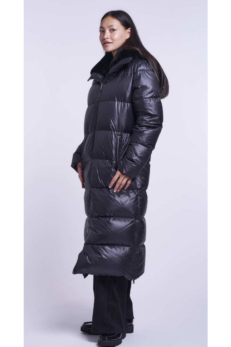 Down Coat, Alternate, color, BLACK