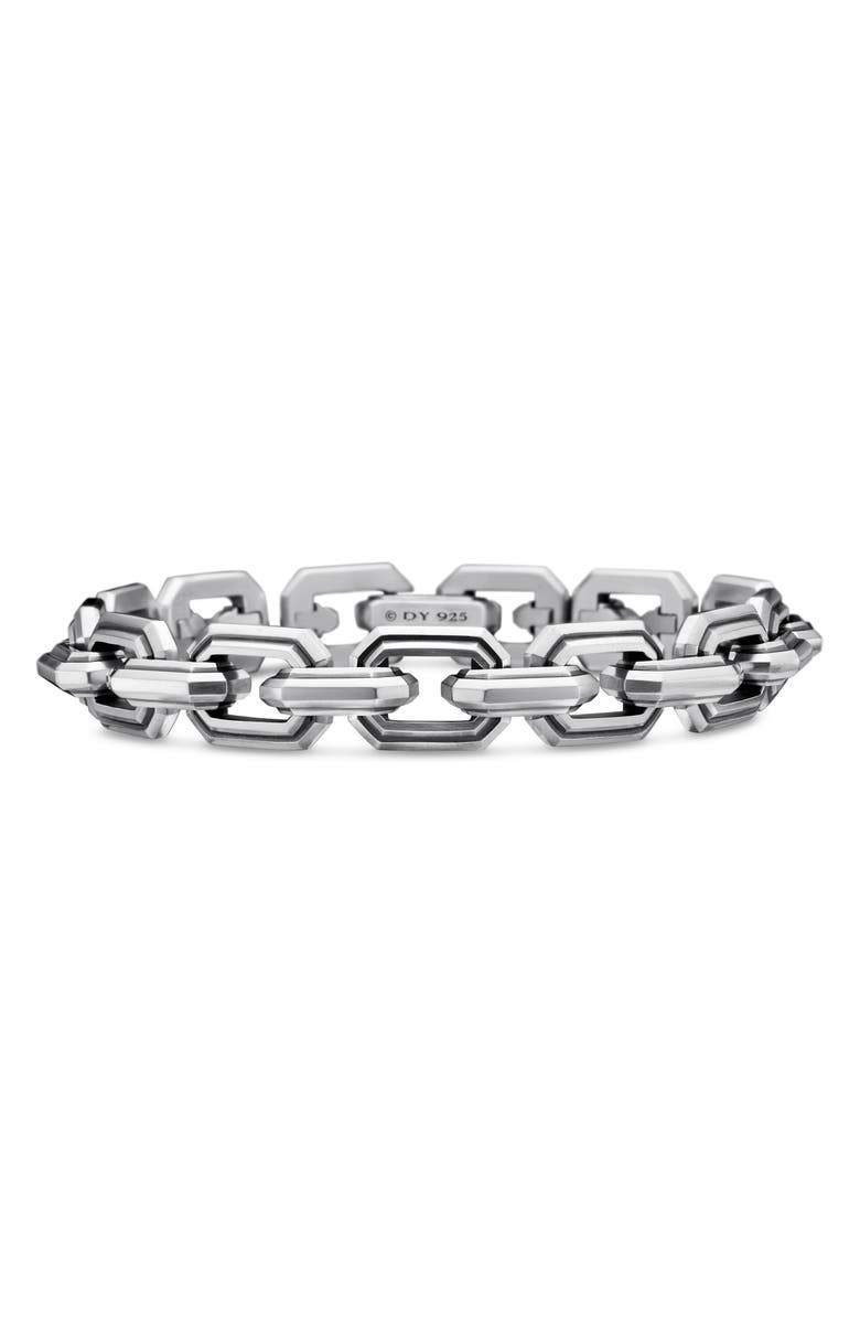 David Yurman Deco Link Bracelet in Sterling Silver, 11mm, Main, color, 