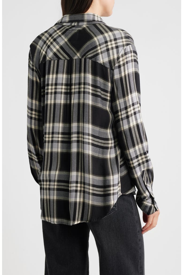 Hunter Plaid Button-Up Shirt, Alternate, color, IVORY CLOUD