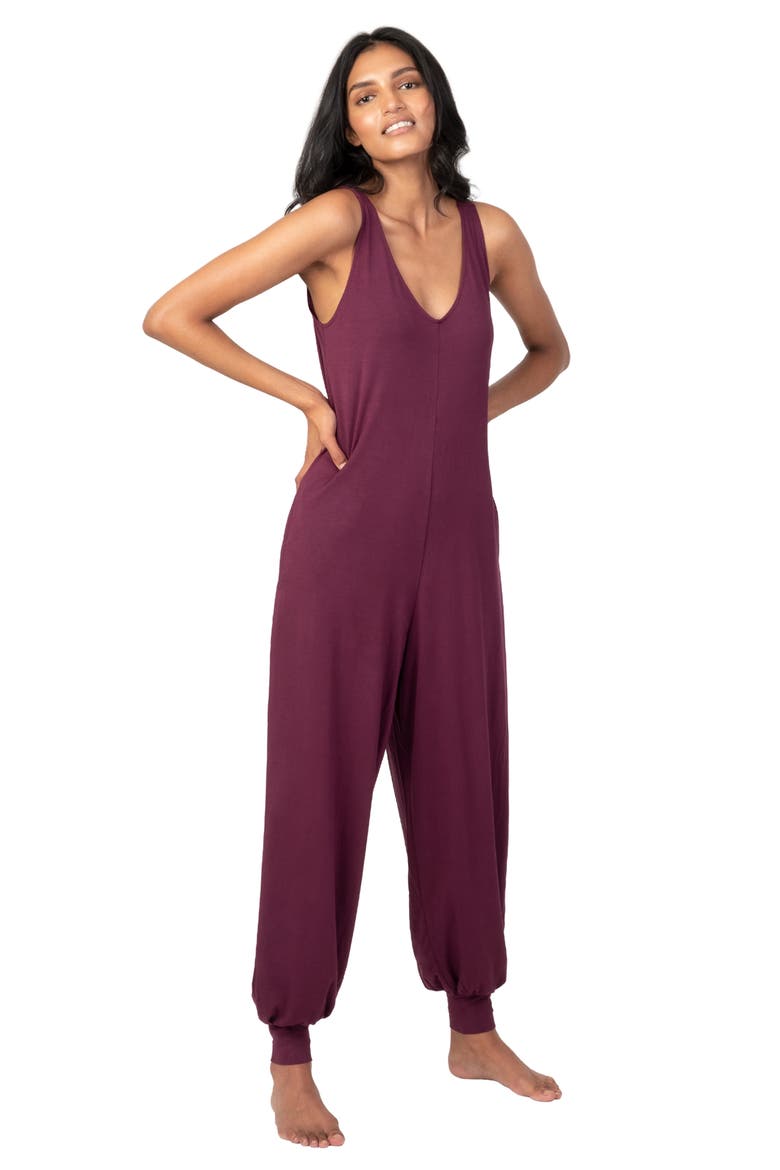 All Day Jumpsuit, Alternate, color, PLUM