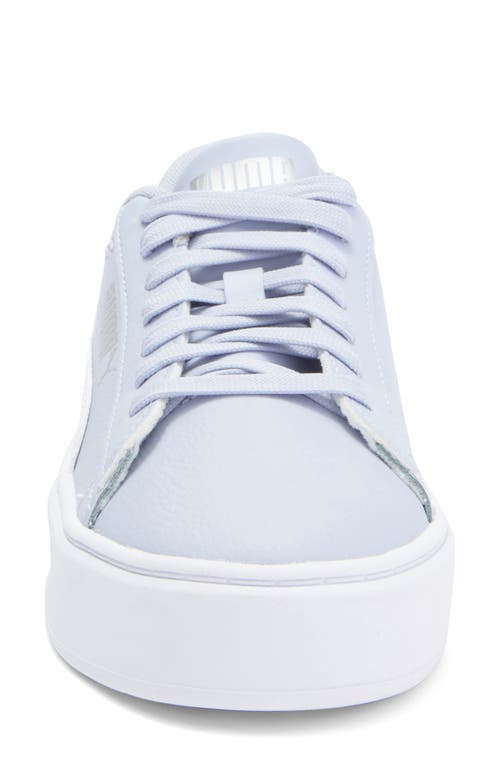 Puma Smash Platform V3 Imprint Sneaker In Cool Weather- White