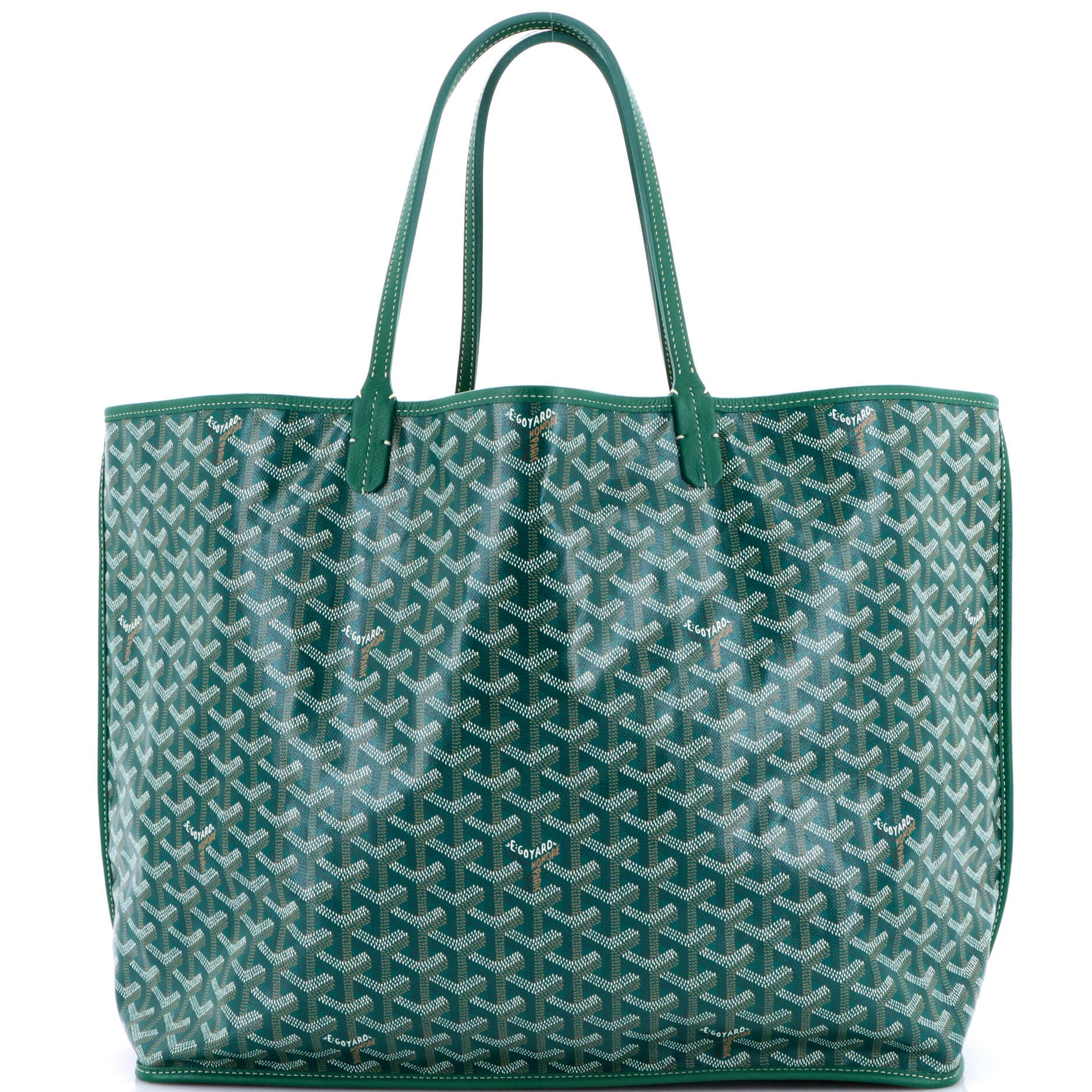 Pre-Owned Goyard Anjou Reversible Tote Coated Canvas GM, Main, color, Green
