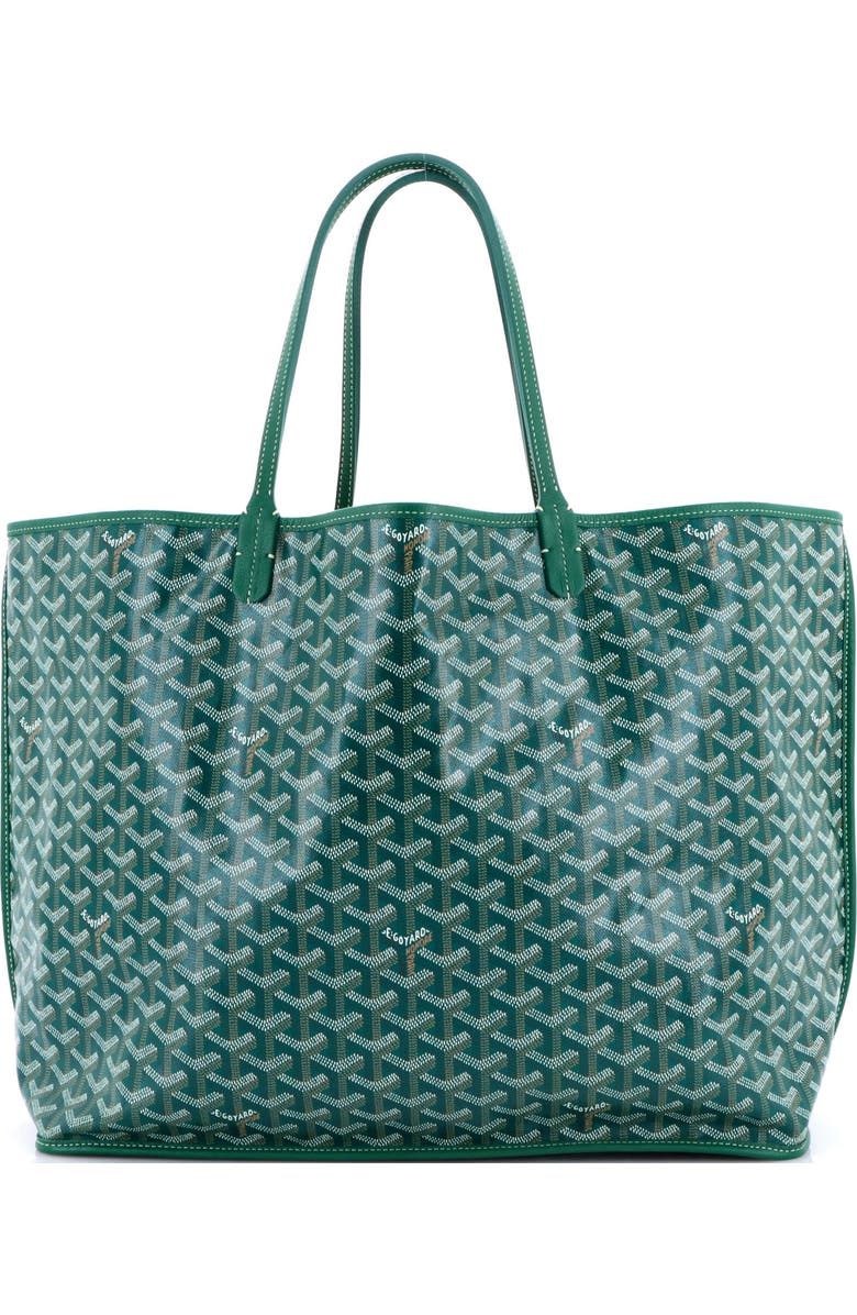 Pre-Owned Goyard Anjou Reversible Tote Coated Canvas GM, Main, color, Green