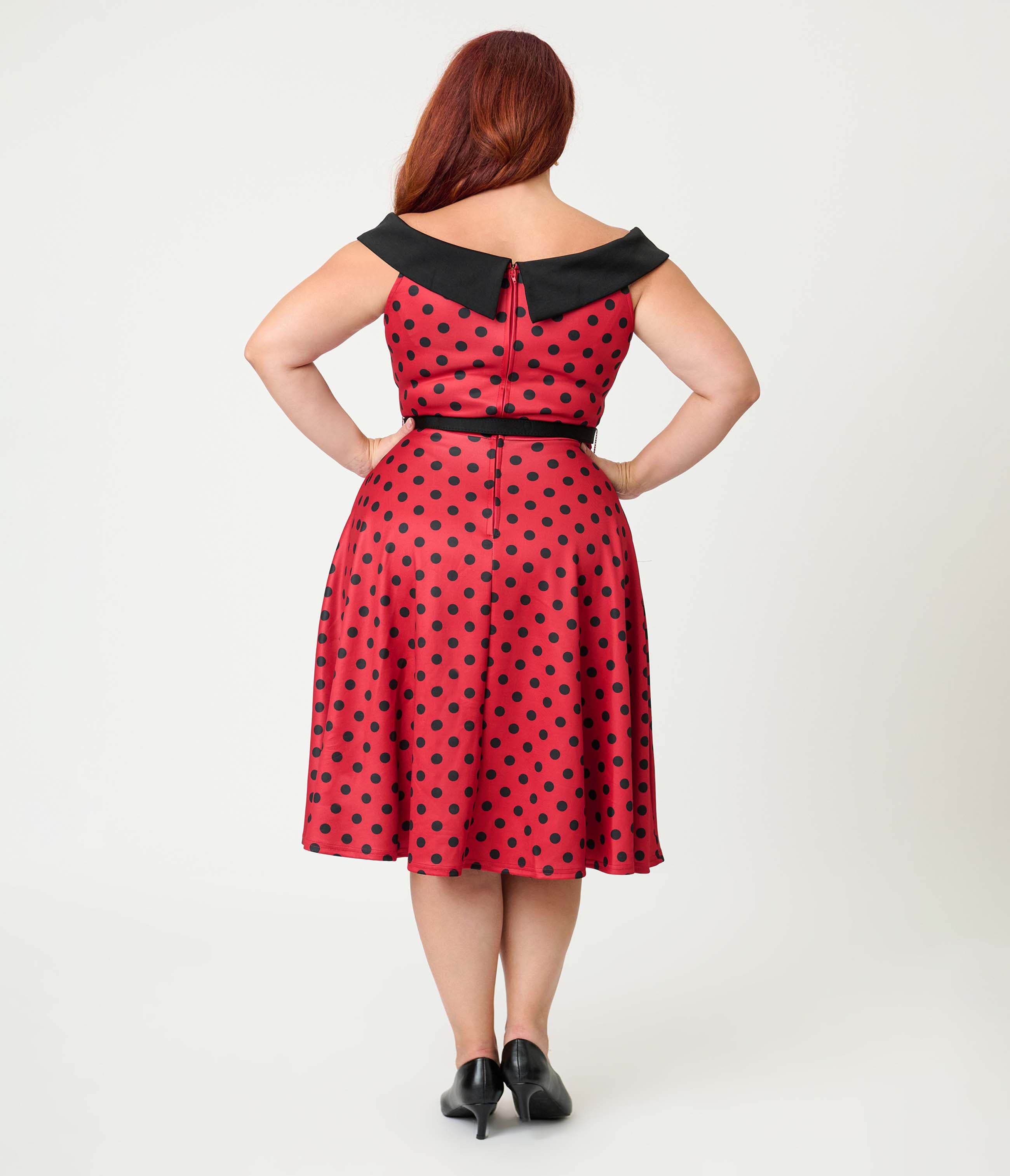 Plus Size Off the Shoulder Swing Dress - image 2