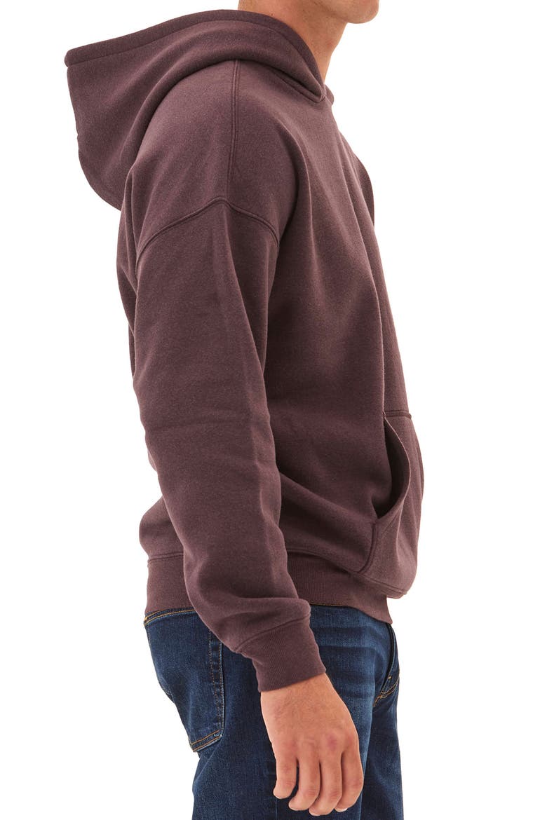 Marcel Oversize Fleece Hoodie, Alternate, color, PEPPERCORN