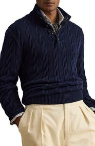 Ralph Lauren Purple Label Cable Knit Cashmere Sweater
