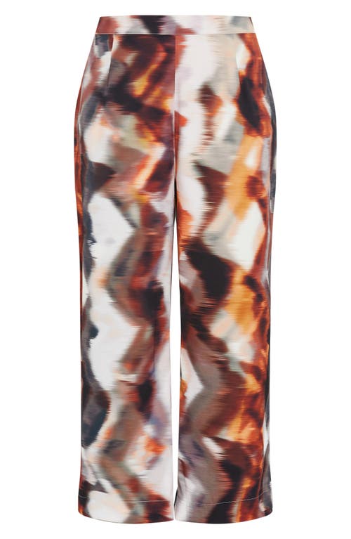 City Chic Mira Printed Wide Leg Pants In Multi