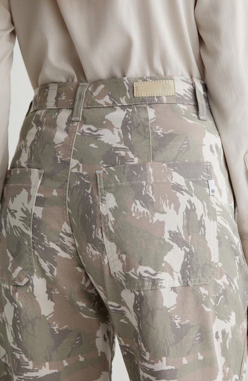 AG AG FIONA CAMO PRINT HIGH WAIST BARREL TWILL PANTS 