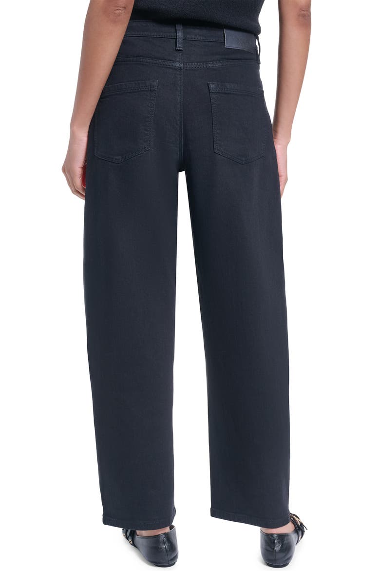 Grommet Detail Barrel Leg Jeans, Alternate, color, BLACK