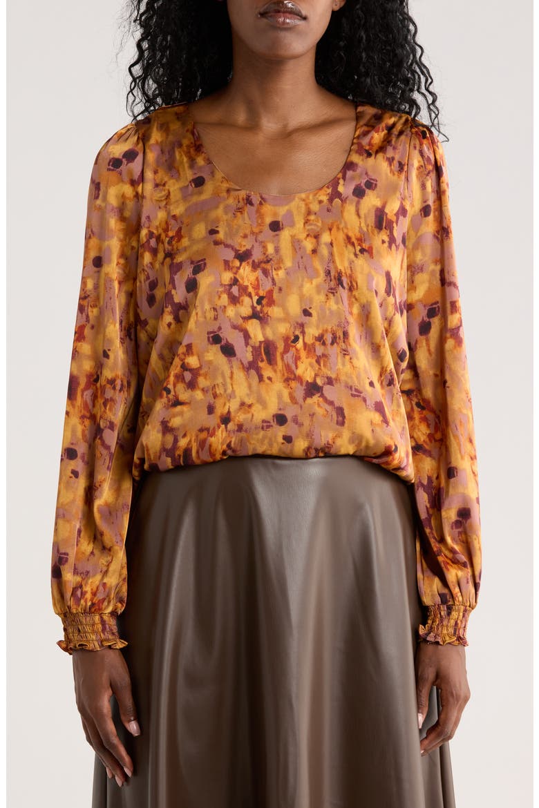 Smoke Long Sleeve Top, Main, color, RUST