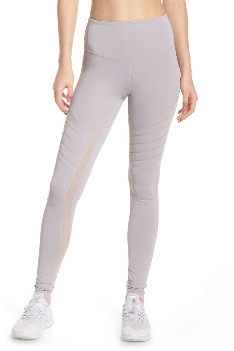 Street Style High Waist Leggings, Main, color, GREY BIRD