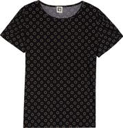 AK ANNE KLEIN Circle Print Tulip Sleeve Top