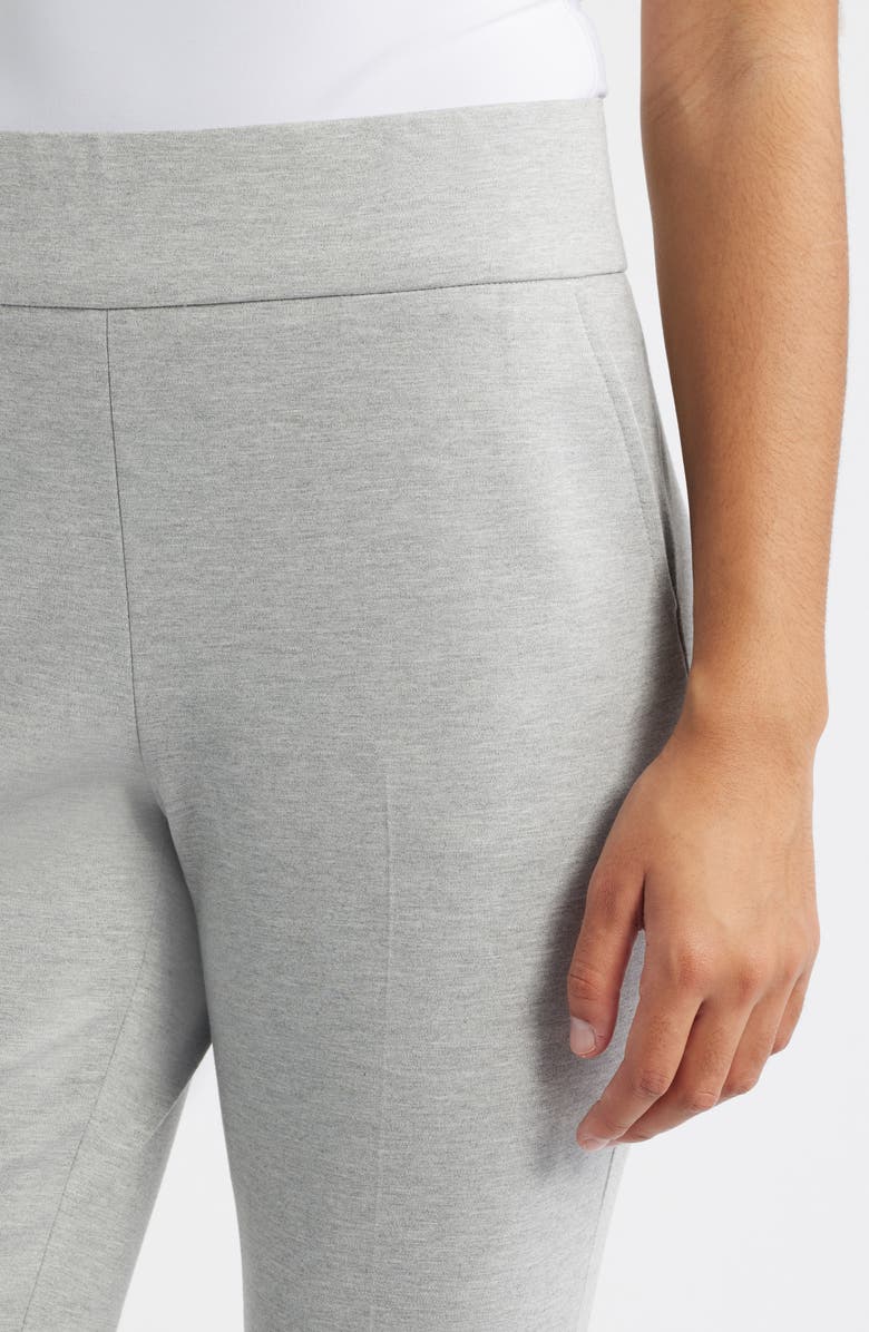 Anne Klein High Waist Bootcut Knit Pants, Alternate, color, Antique Sb Crshatch