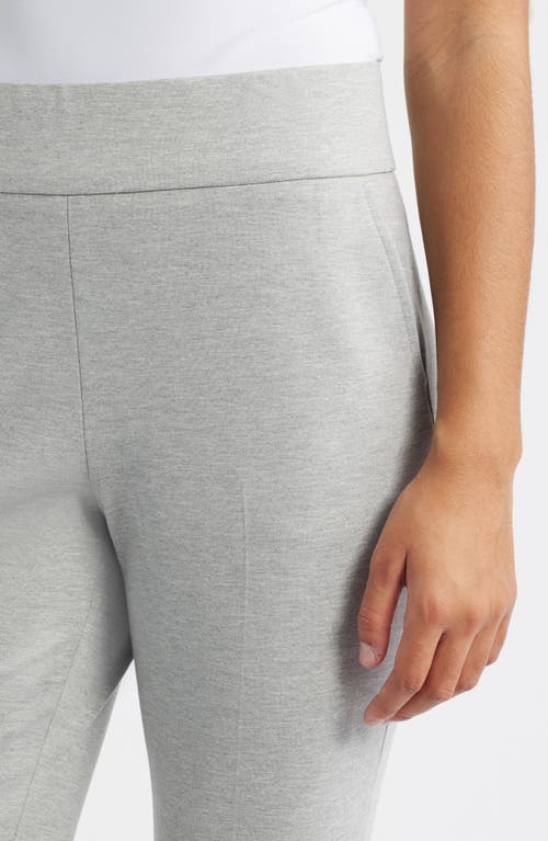 Anne Klein High Waist Bootcut Knit Pants In Gray