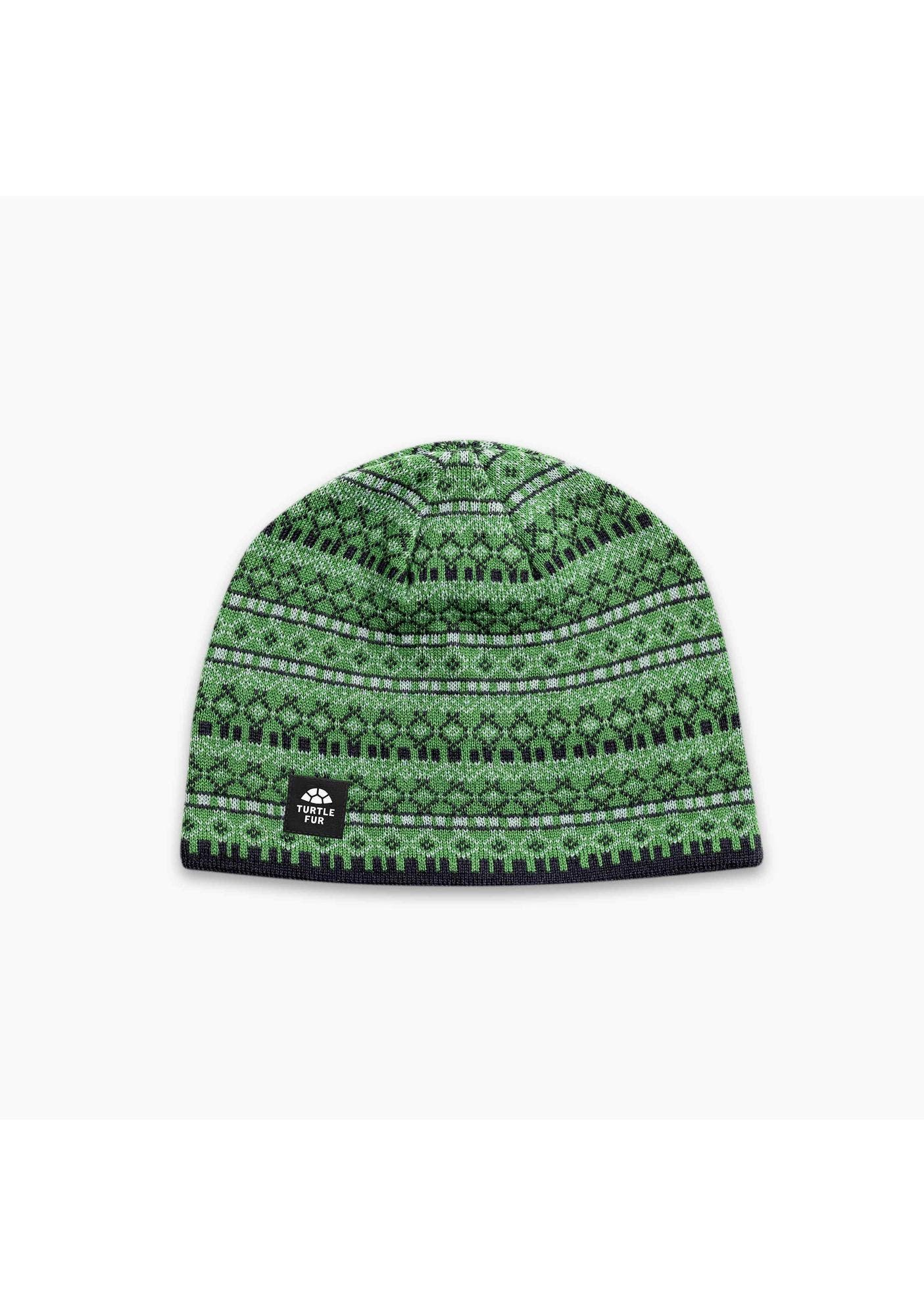 Turtle Fur Franz Merino Wool Beanie In Green