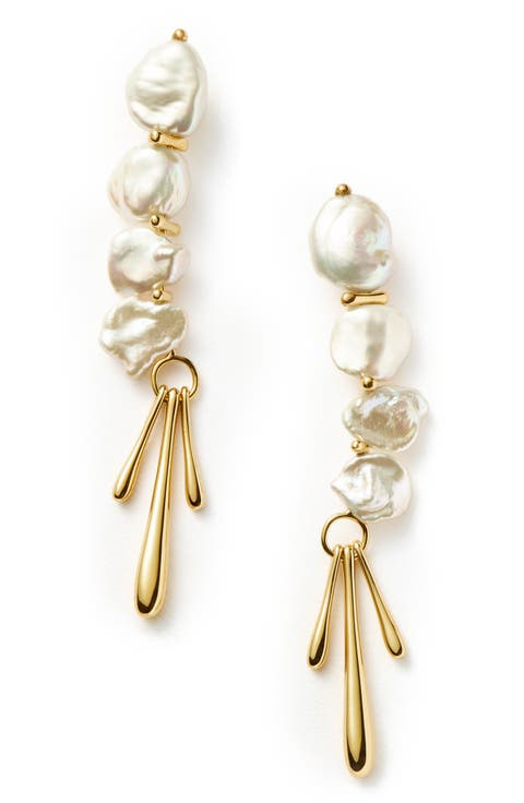 Keshi Pearl Drop Earrings
