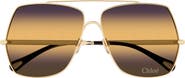 Chloé 62mm Gradient Square Sunglasses
