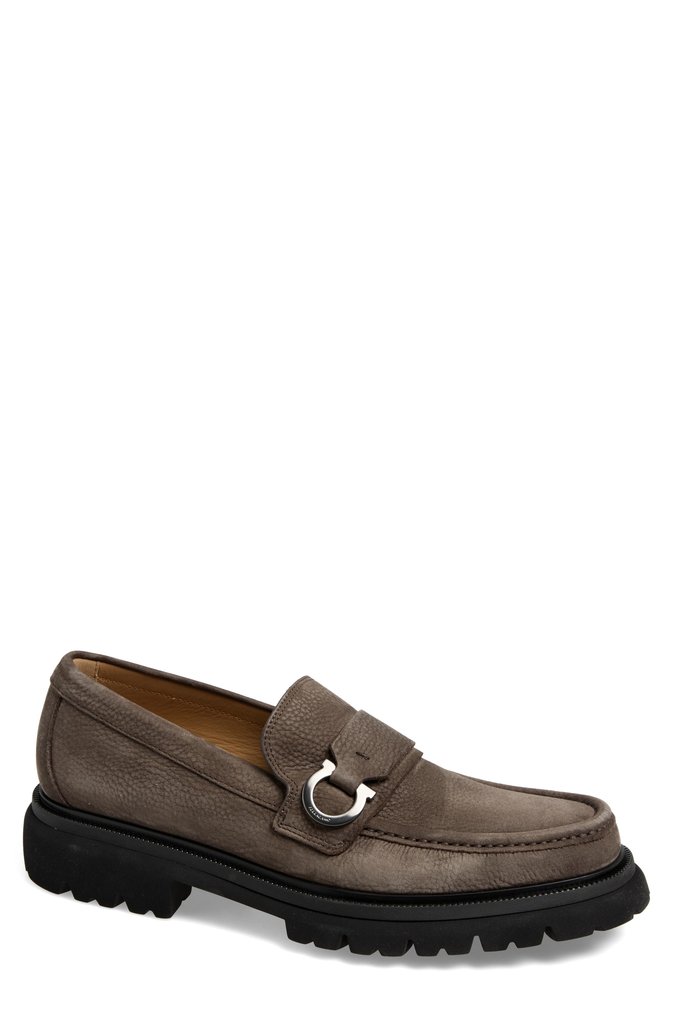 Andover Gancini Bit Lug Sole Loafer, Main, color, ELEFANTE T.MORO BISCOTTO