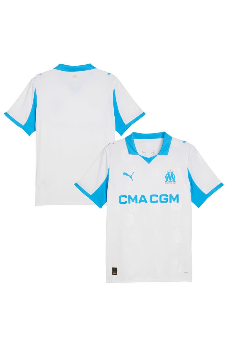 PUMA Men's Puma  White Olympique Marseille 2025/26 Replica Home Jersey, Main, color, White