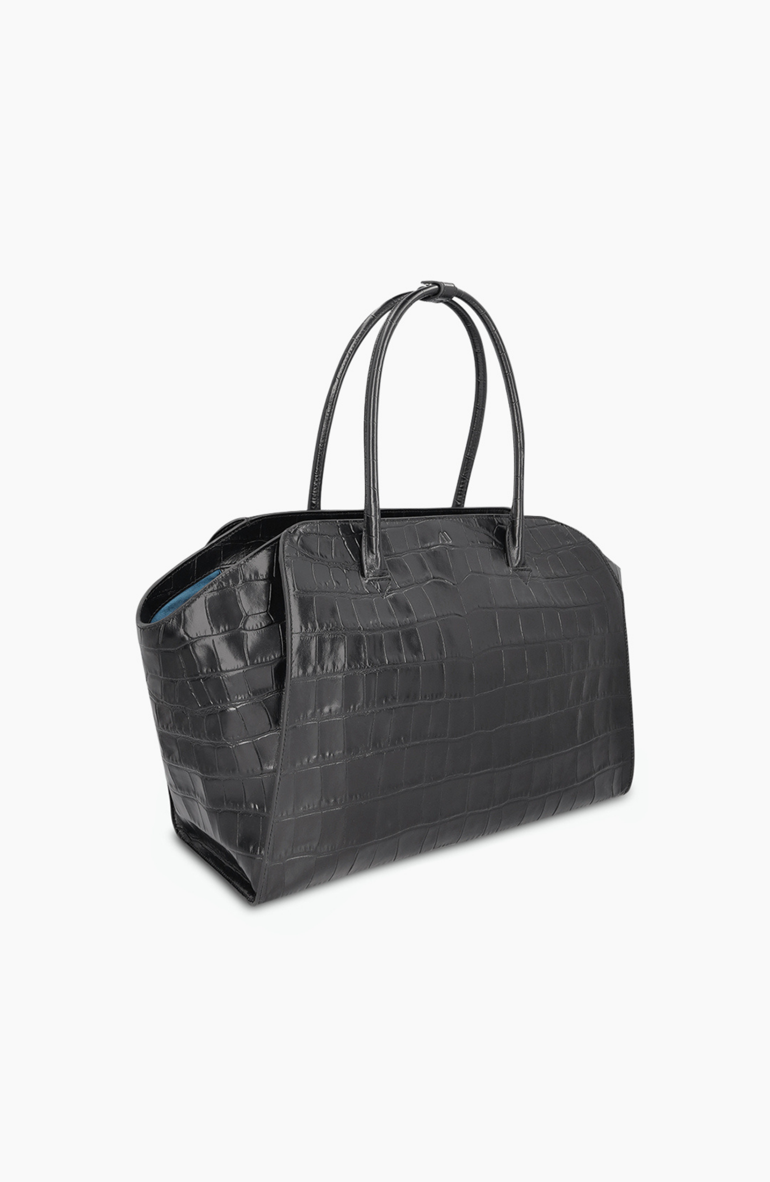 KAAI Voyager Leather Tote Bag - Soft Croco Black (Women) | Nordstrom