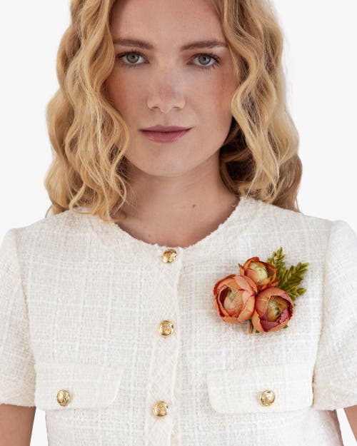 Helena Simon The Ranunculus Floral Brooch In Multi