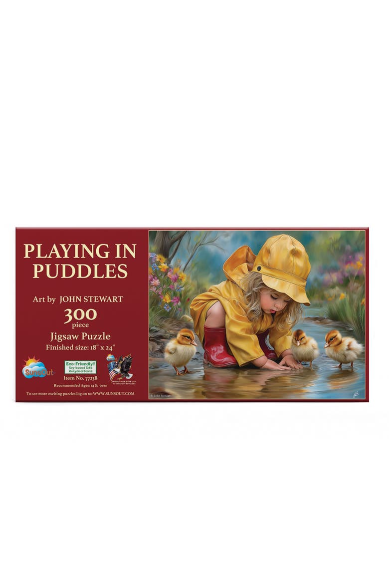 Playing in puddles 300 piece Jigsaw Puzzle for Adults, Alternate, color, Multicolor