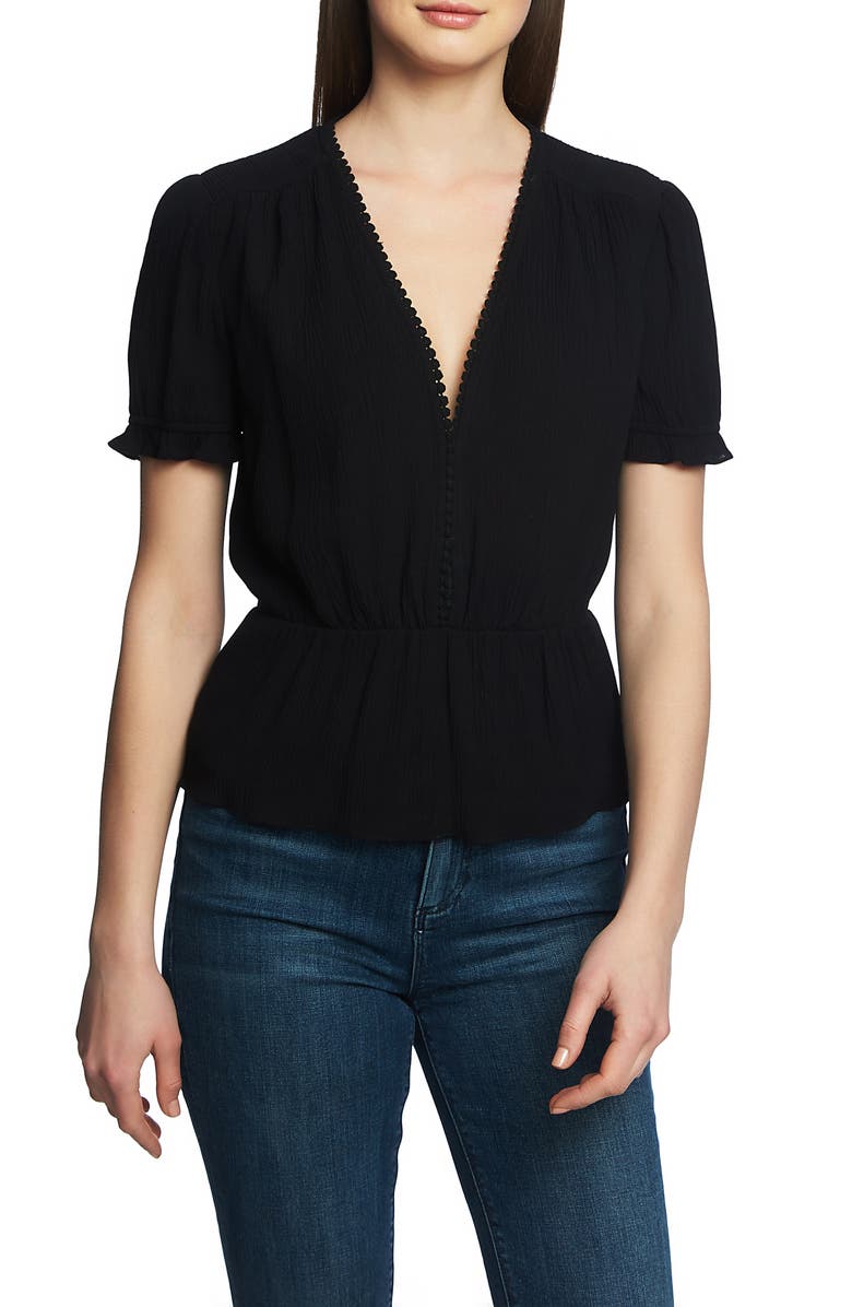 1.STATE Circle Trim Peplum Blouse, Main, color, 