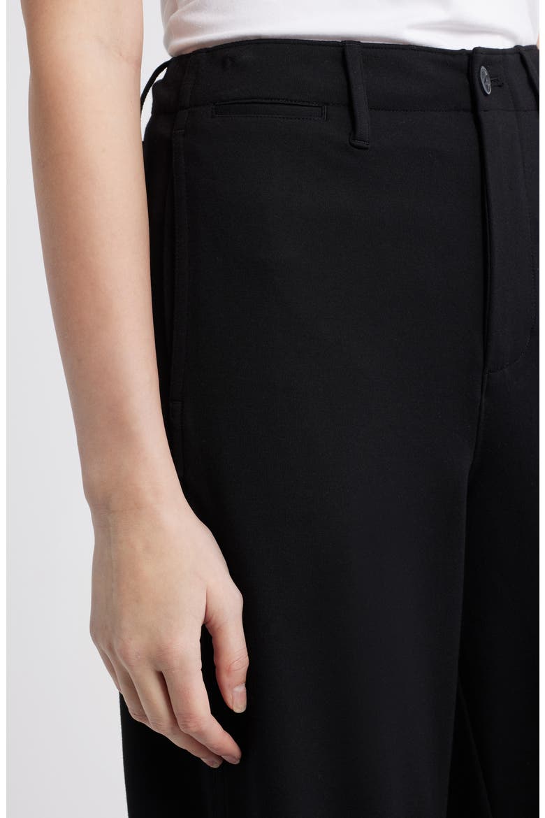 Sofie High Waist Wide Leg Ponte Pants, Alternate, color, BLACK