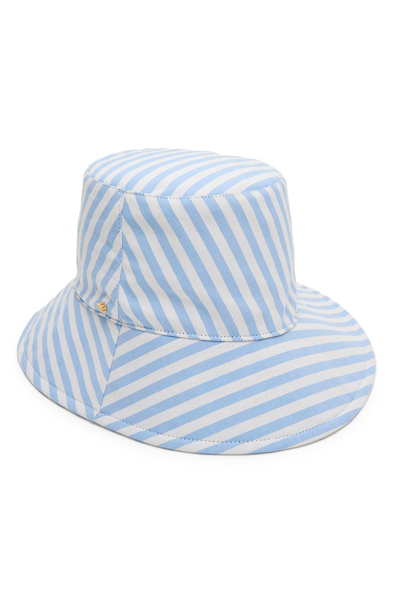 Lele Sadoughi Sedona Seersucker Hat, Main, color, Capri Stripe