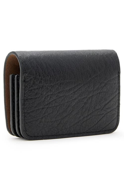 Allsaints Womens Honore Leather Crossbody Wallet Bag Black In Black