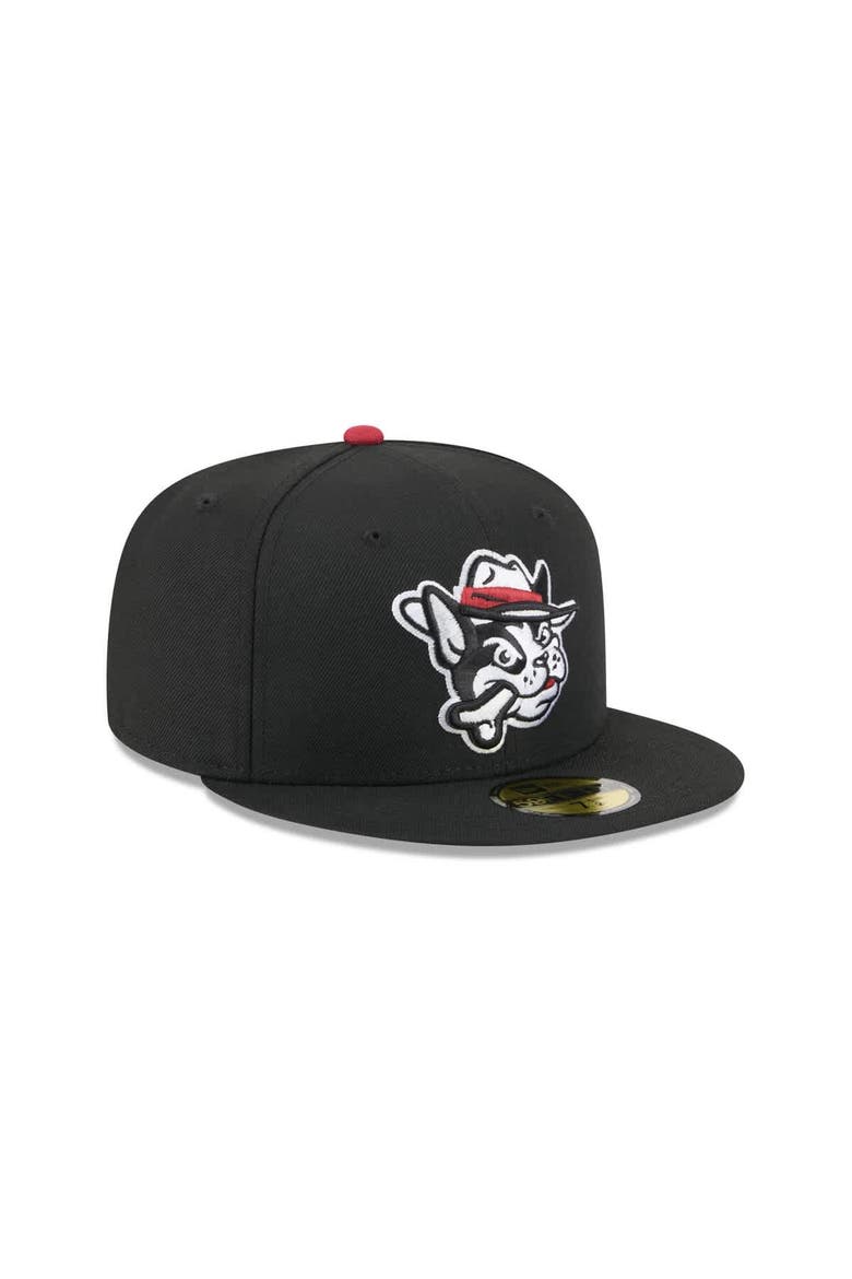 Men's New Era  Black Winston-Salem Dash Theme Nights 59FIFTY Fitted Hat, Alternate, color, Black