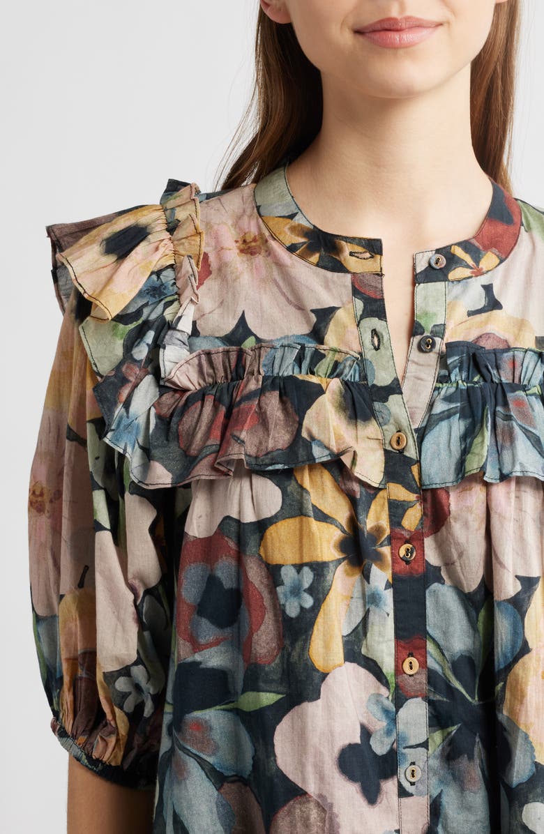 Cleobella Tatiana Floral Print Minidress, Alternate, color, 