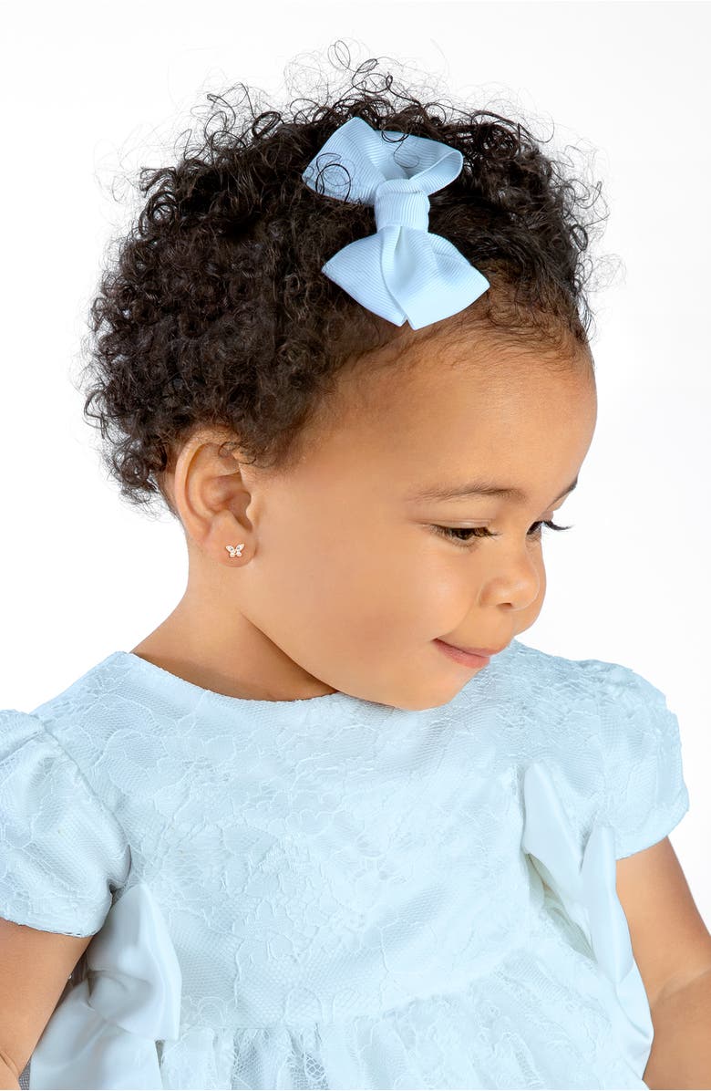 Tiny Blessings 14K Gold Tiny Marquise Butterfly Studs Screw Back Earrings, Alternate, color, 14K Rose Gold