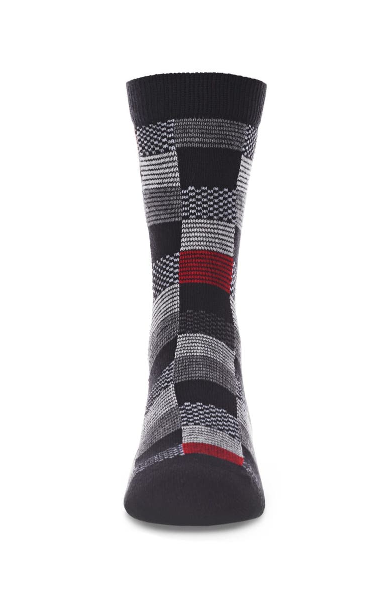 MeMoi Checkerboard Crew Sock, Alternate, color, Black