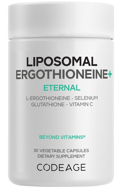 Liposomal Ergothioneine+, L-Glutathione, Vitamin C, Selenium, Antioxidant Support
