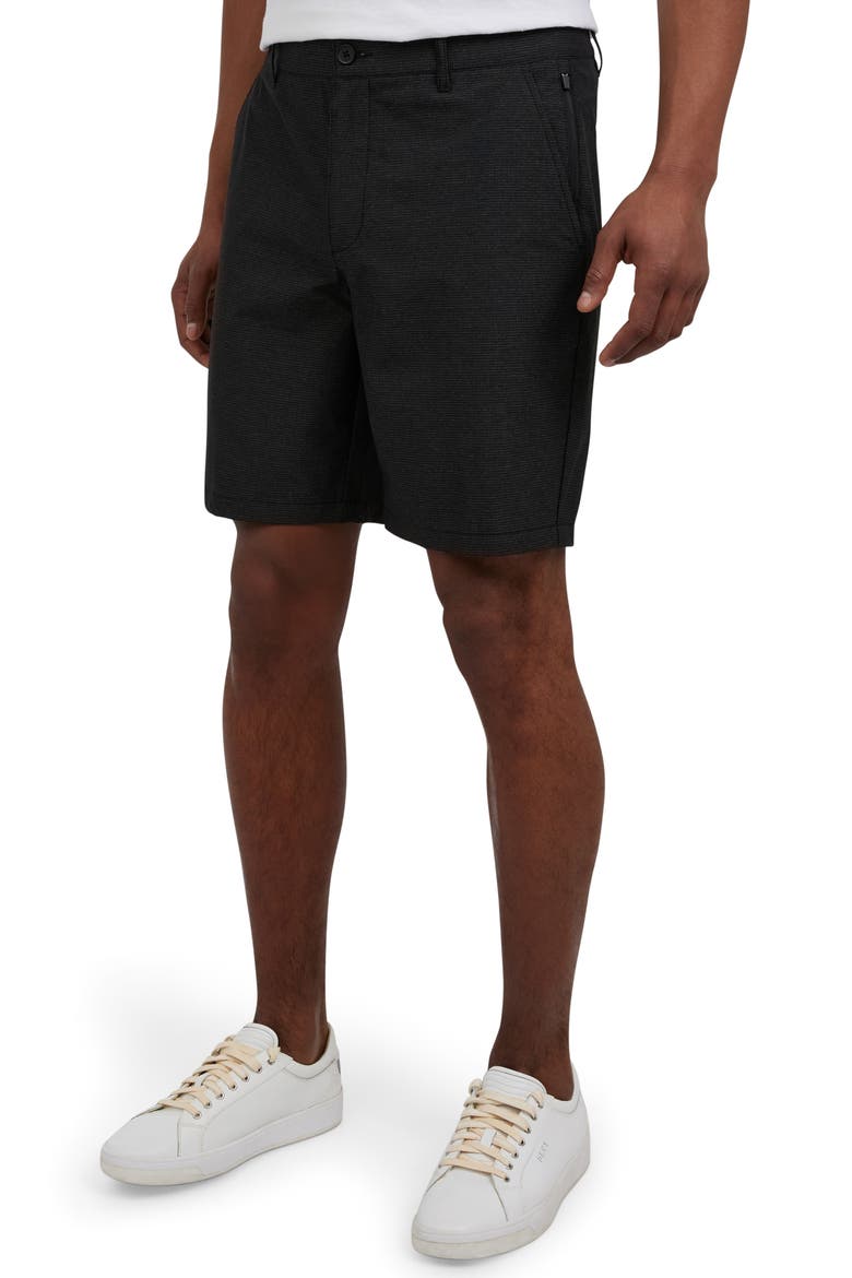 Kelton Tech Chino Shorts, Alternate, color, BLACK