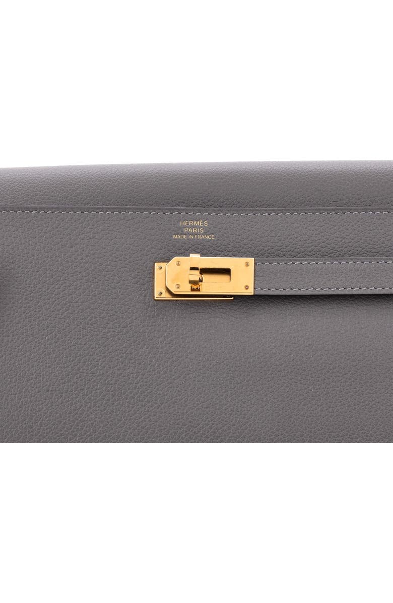 Pre-Owned Hermes Kelly To Go Wallet Evercolor, Alternate, color, Gris Meyer
