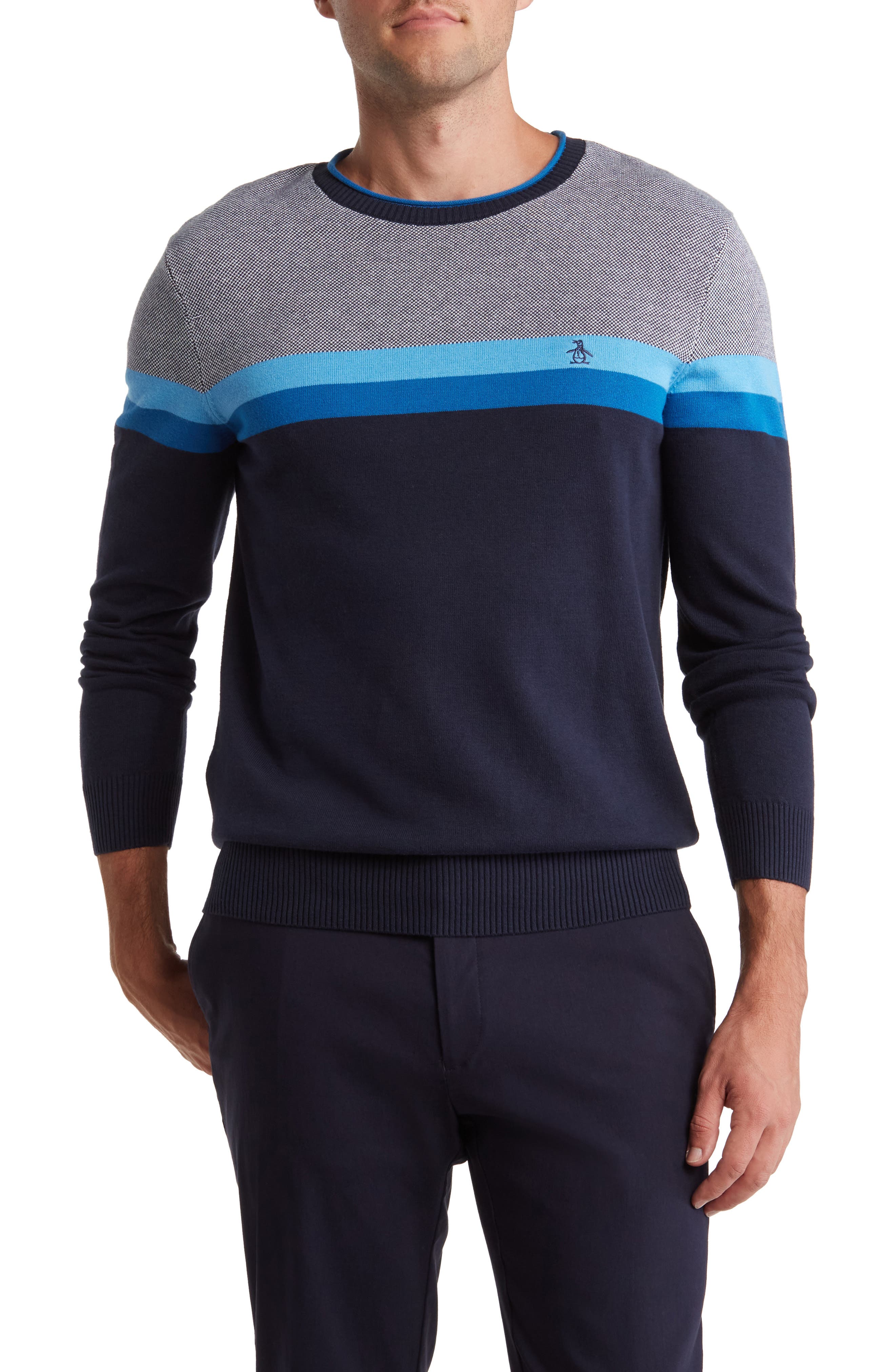 Original Penguin Colorblock Cotton Sweater
