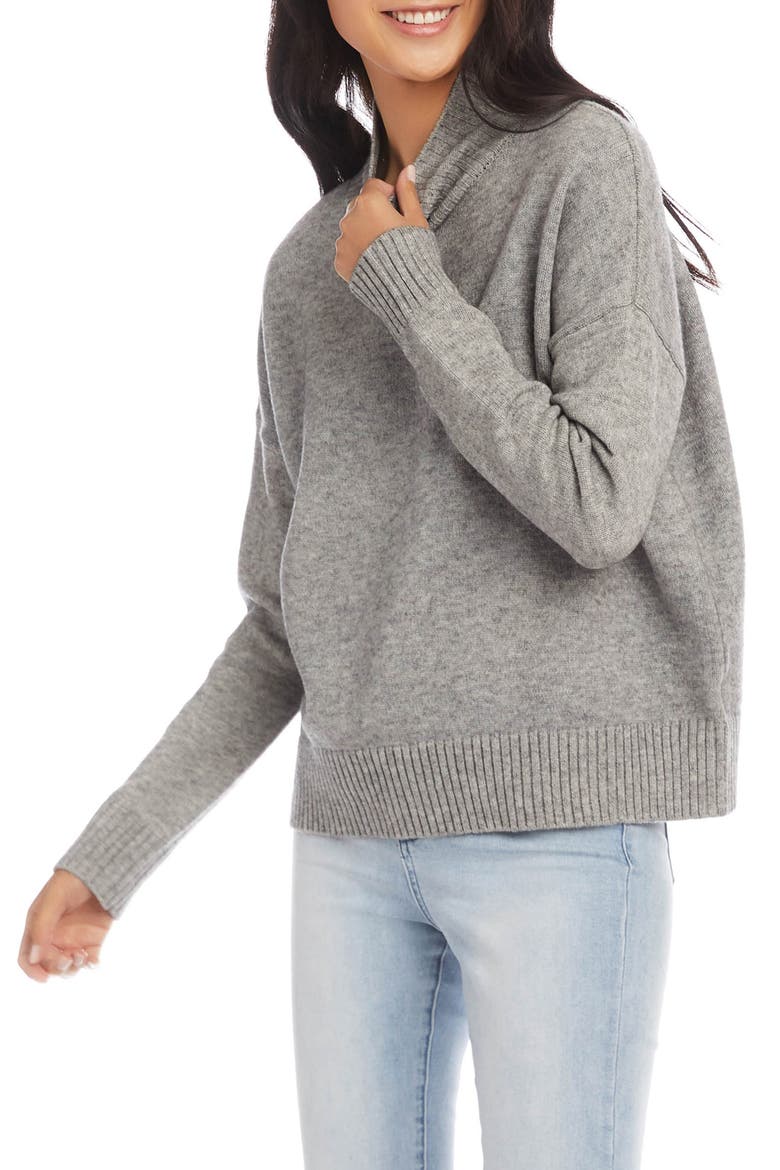 Turtleneck Sweater, Alternate, color, GRAY
