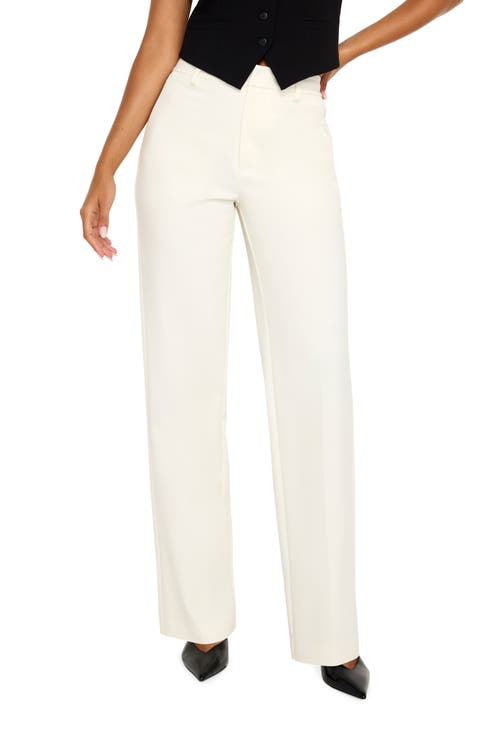 Cotton Blend Straight Leg Pants (Regular & Plus)