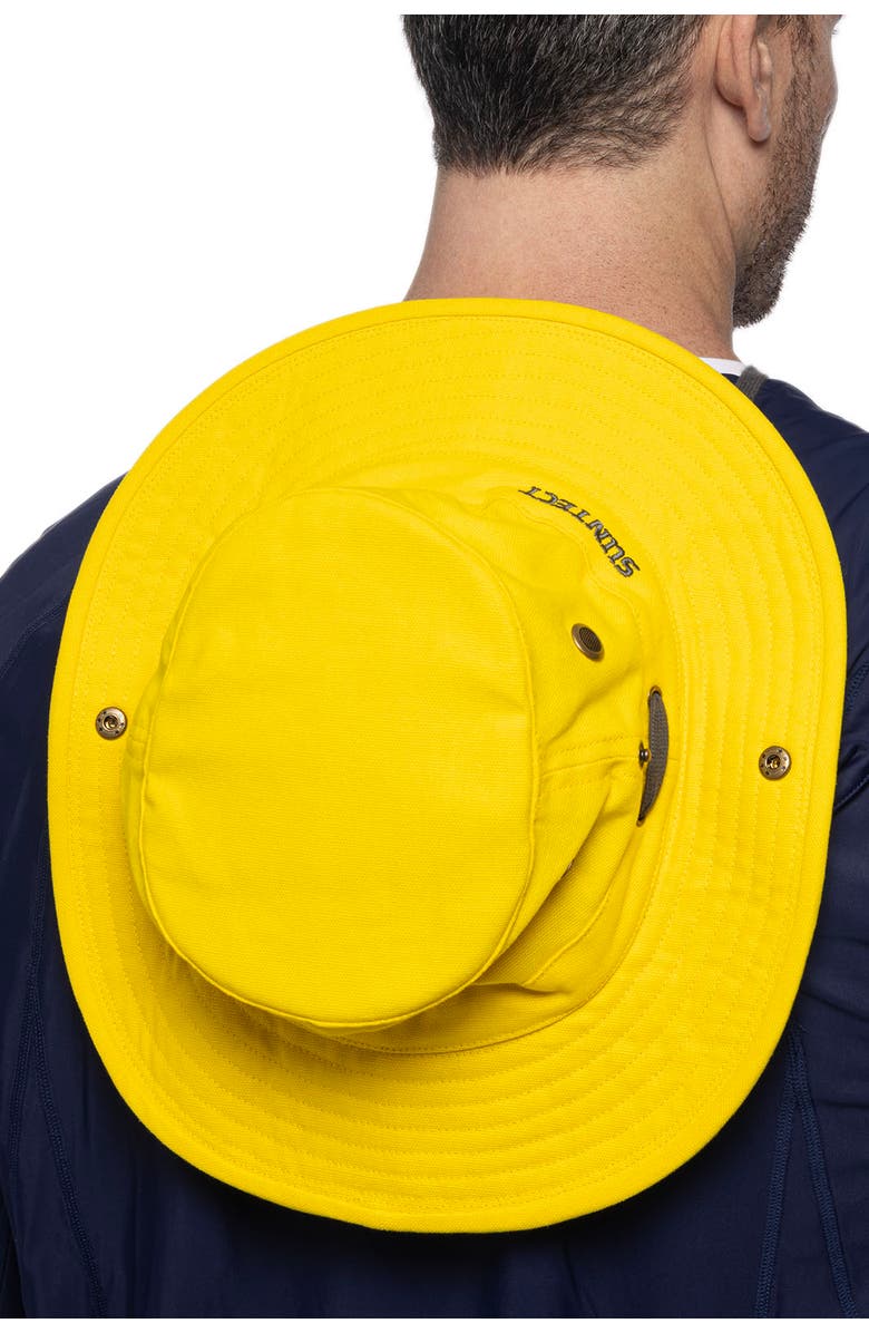Coolibar Unisex Bucket Hat - UPF 50+ Sun Protection - Navigator, Alternate, color, Nautic Yellow