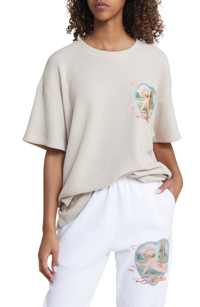 BOYS LIE Straight Flush Graphic Thermal T-Shirt, Main, color, 