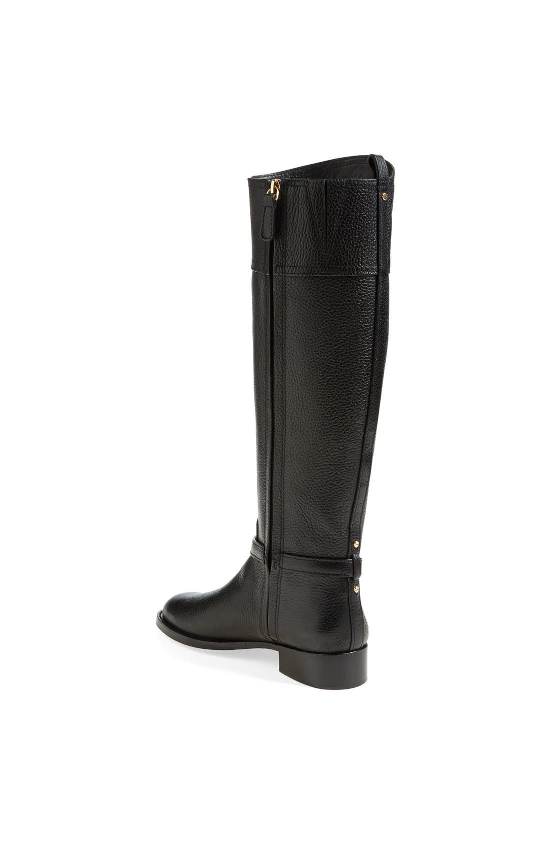 Tory Burch 'Marlene' Leather Riding Boot, Alternate, color, 