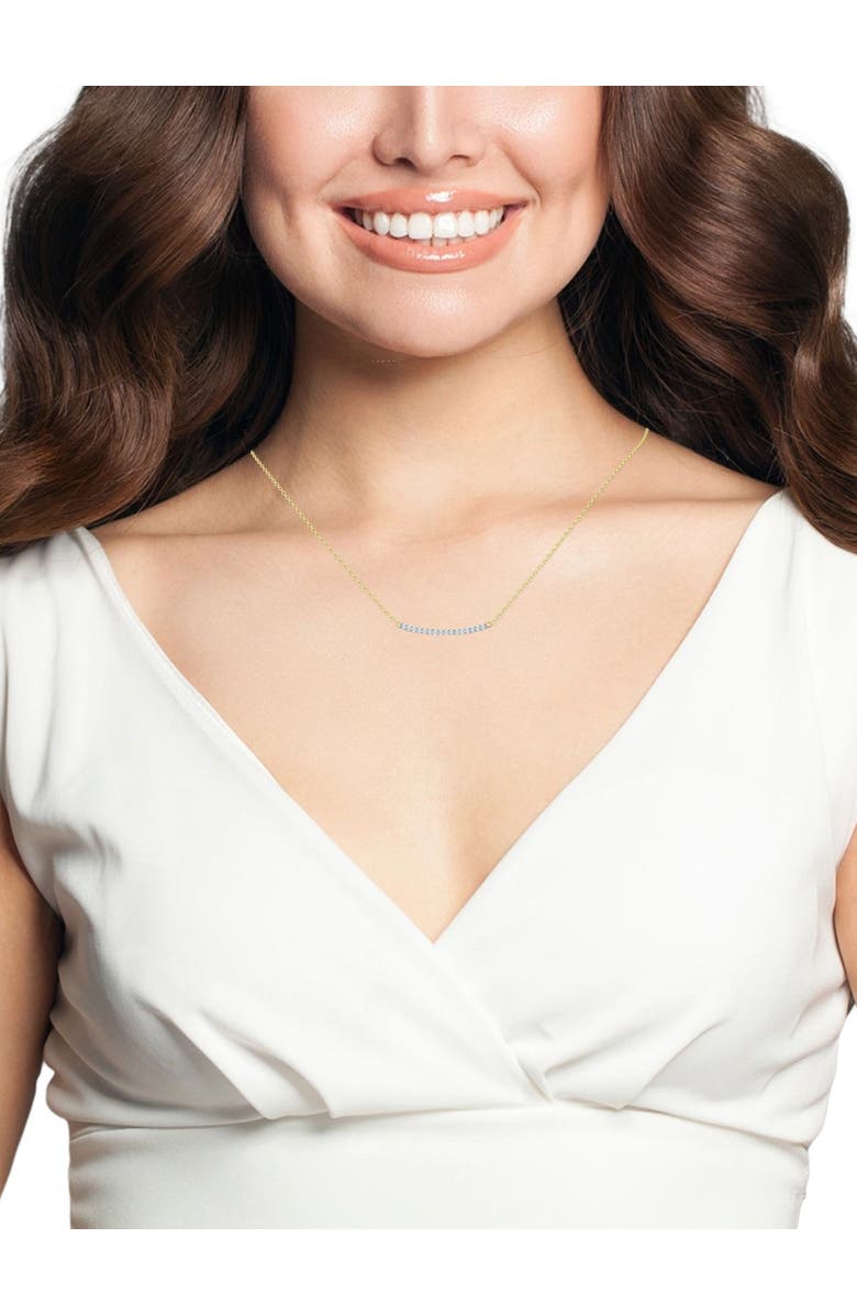 Bliss Diamond 1/3Ct Diamond Bar Pendant 10k Gold Necklace Lab Grown 1 1/3", Alternate, color, 10K Yellow Gold