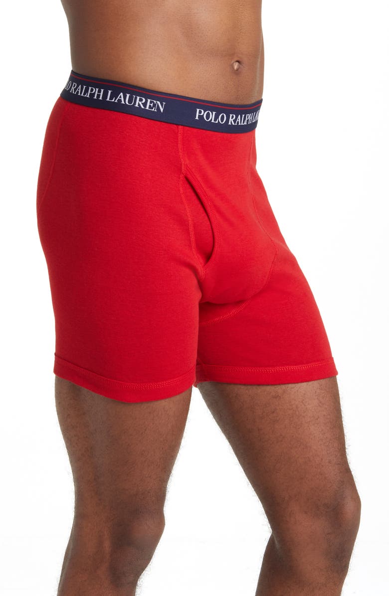 Polo Ralph Lauren Assorted 3-Pack Classic Cotton Boxer Briefs, Alternate, color, 