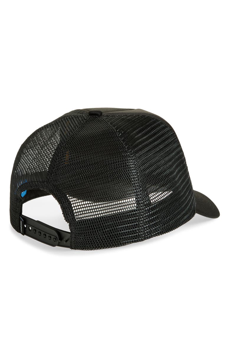 MARKET Smiley Anyways Trucker Hat, Alternate, color, Pirate-Black