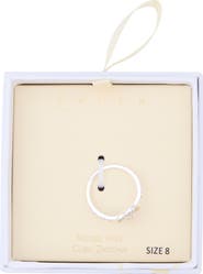 Leith Two-Tone Cubic Zirconia Heart Ring