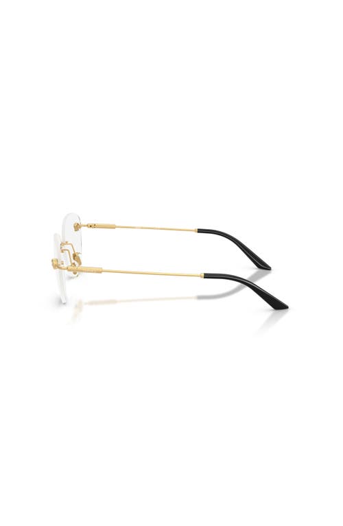 Versace 55mm Round Optical Glasses In Gold