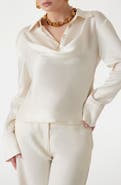 Marciano Linda Satin Polo Top