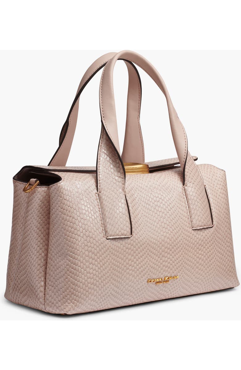 Donna Karan New York Amagansett Snake Satchel, Alternate, color, Snow Petal